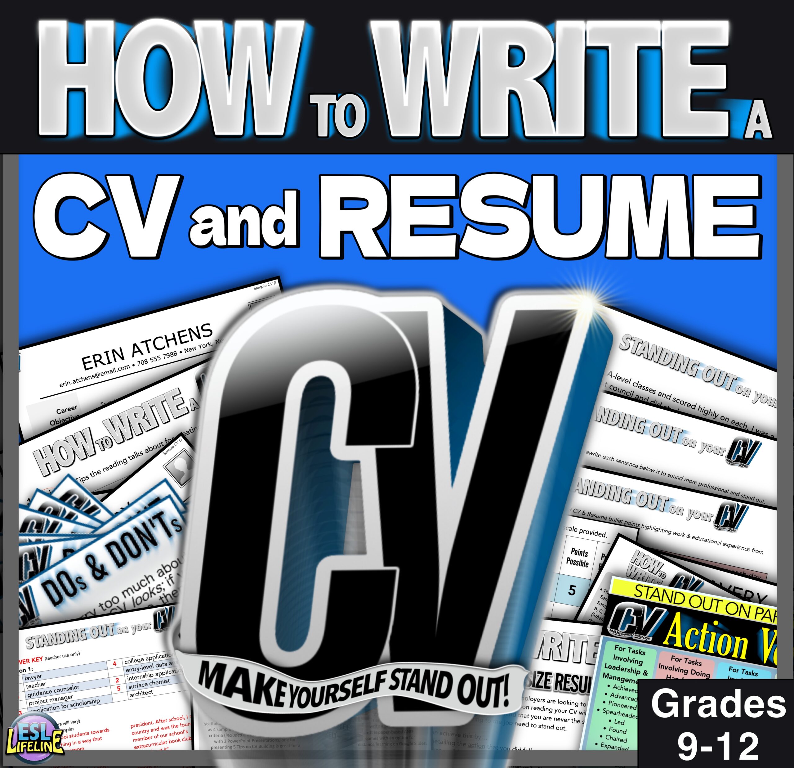 High School Resume Writing Lesson and Career Exploration 