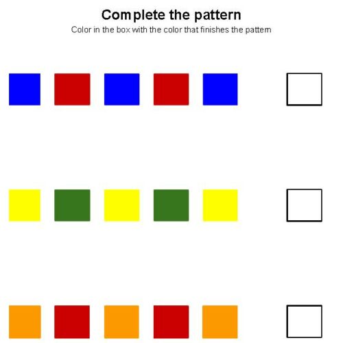 ABAB shape color pattern! - Classful