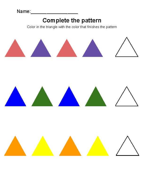 ABAB shape color pattern! - Classful