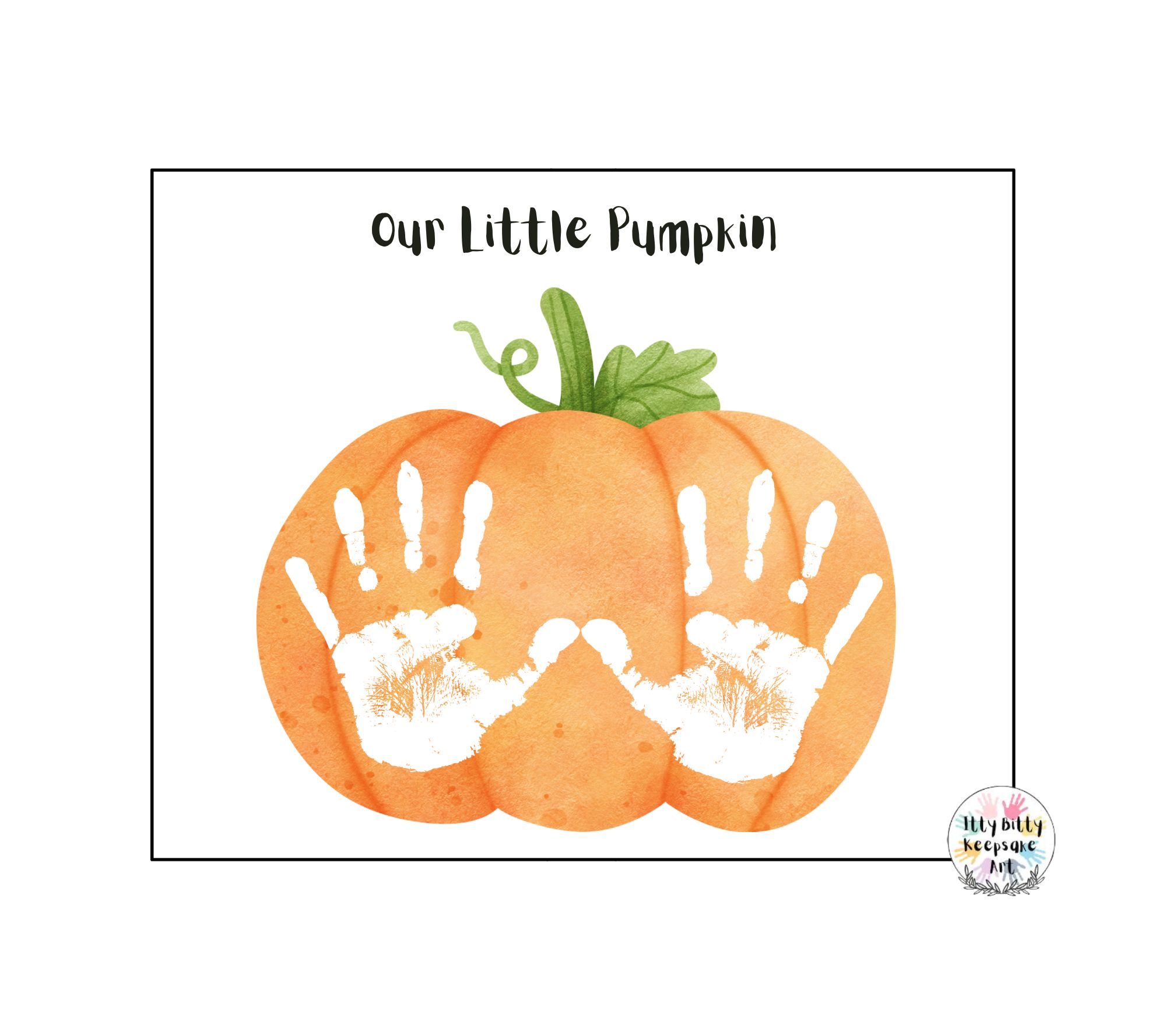 Little Pumpkin Handprint Craft Art Printable Template / Autumn Activity ...