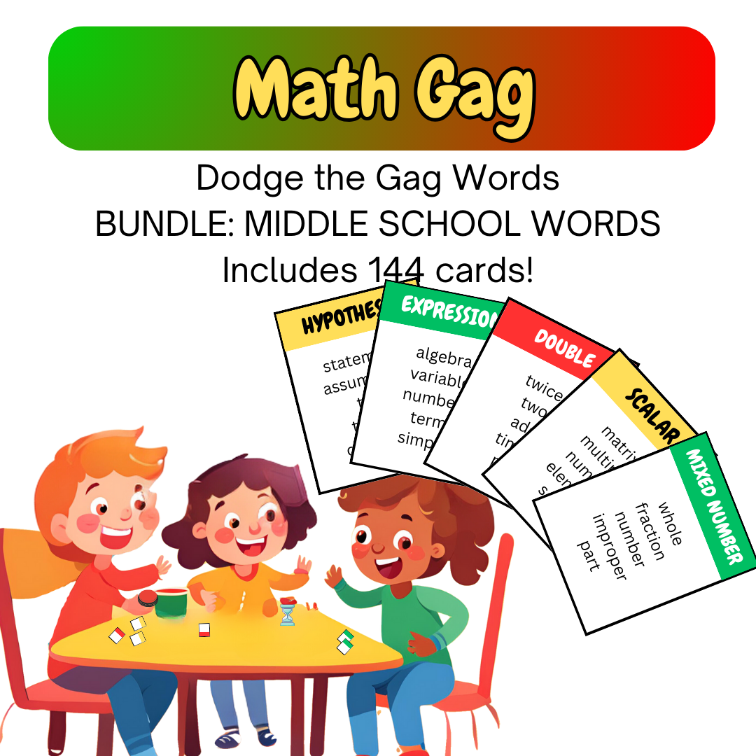 Bundle- Math Gag- Middle School Bundle (Game like Taboo!) - Classful