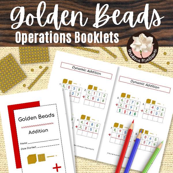 Montessori Golden Beads Operations Booklets - Montessori Math Operations