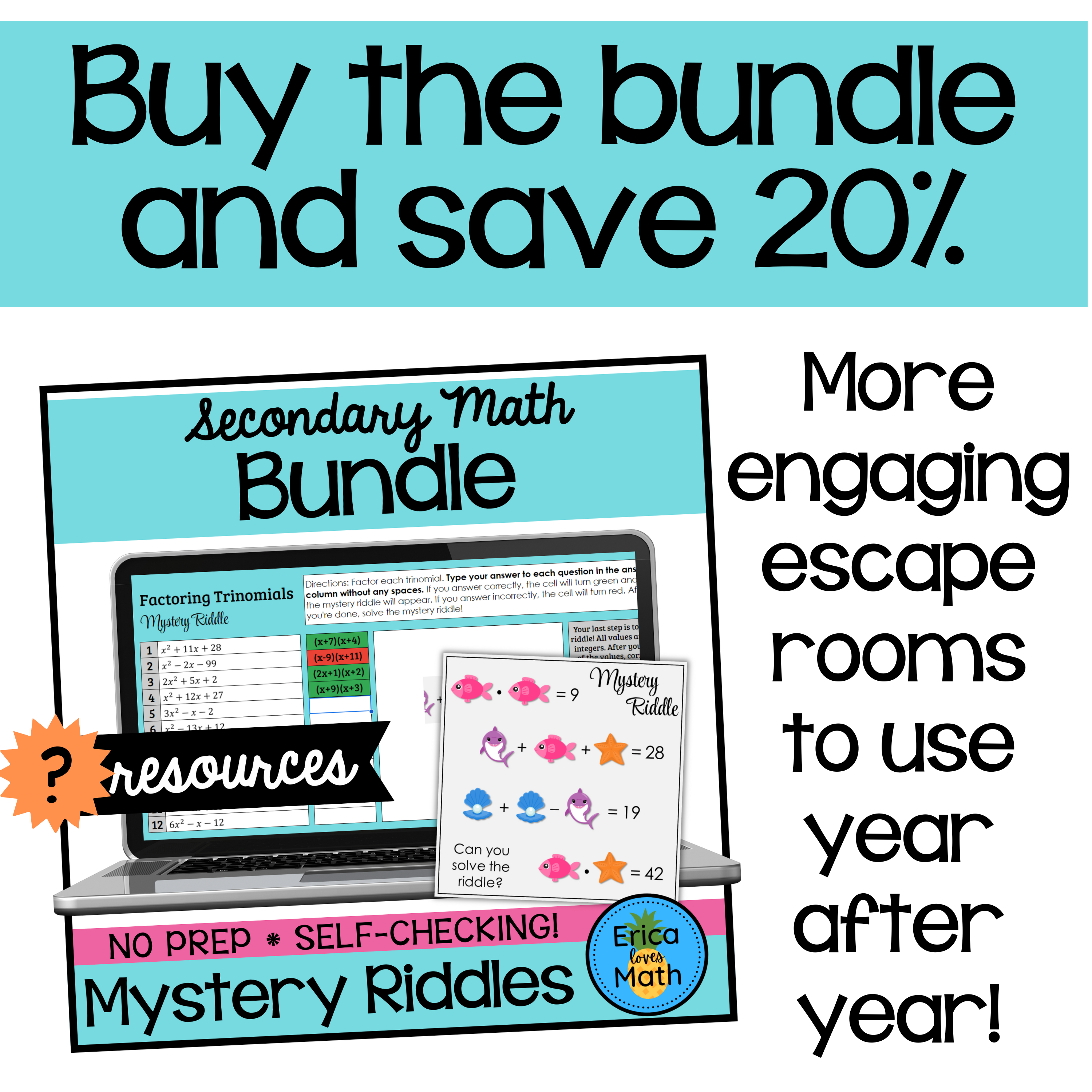 Solving Rational Equations Digital Mystery Riddle Activity - Classful