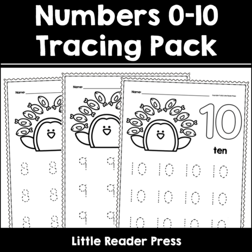 Penguins Numbers 0-10 Tracing Worksheets's featured image