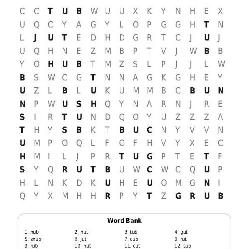 Ut&Ub family CVC Word Search Freebie!'s featured image