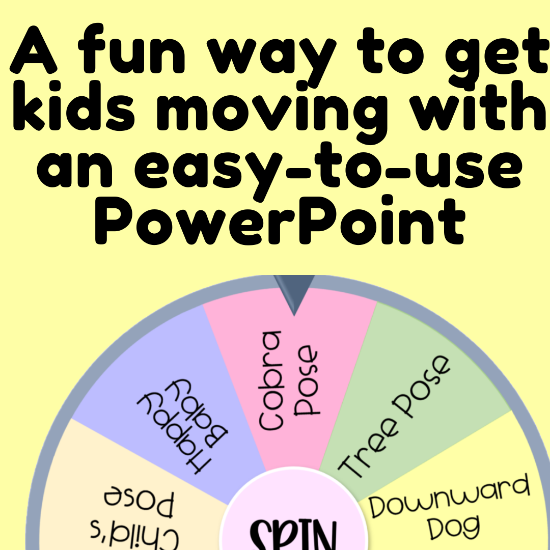 Interactive Spinning Wheel Gross Motor Yoga Game- Digital - Classful