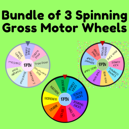 Interactive Spinning Wheel Gross Motor Games Bundle - Digital - Classful