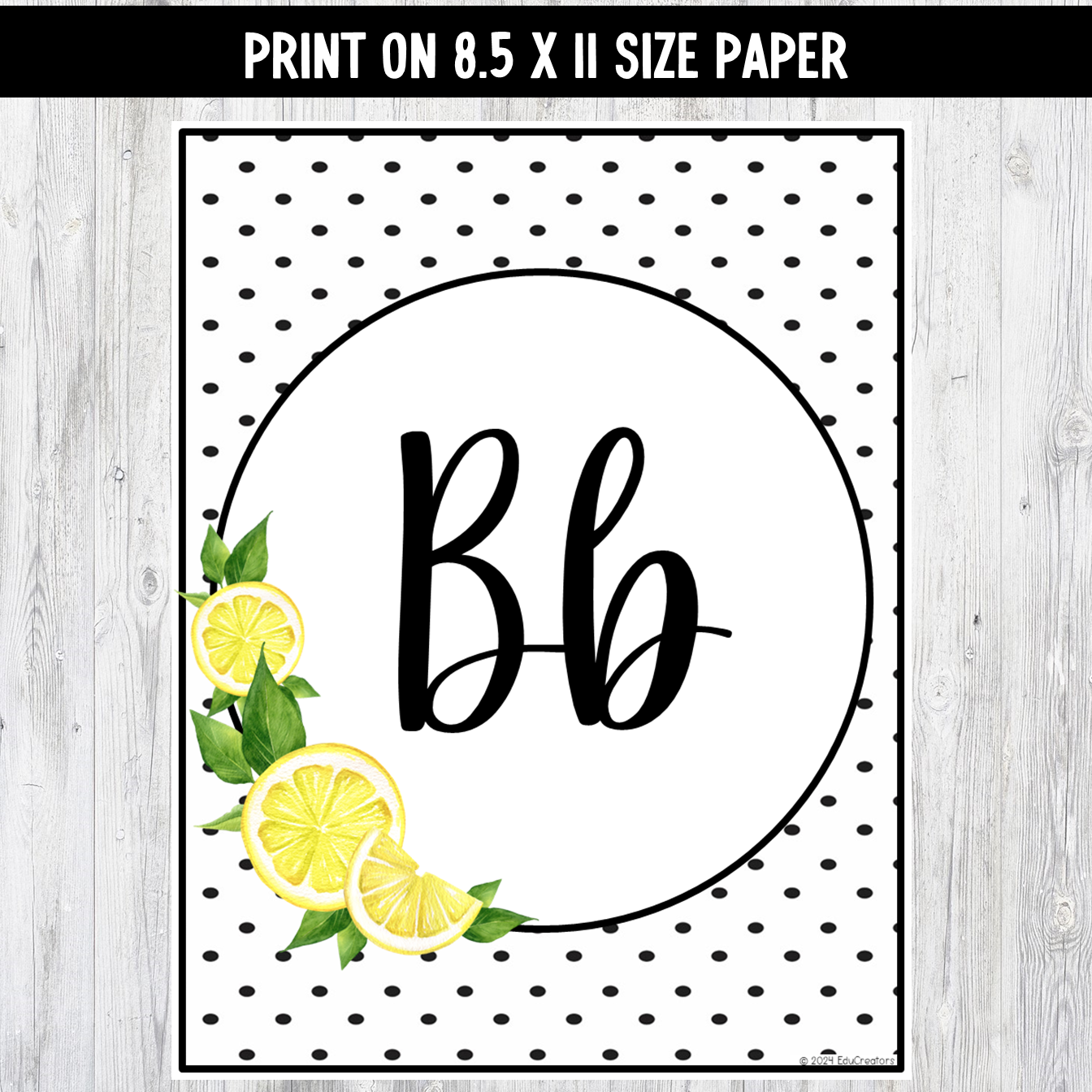 Lemon Themed Alphabet Posters Classroom Decor - Classful