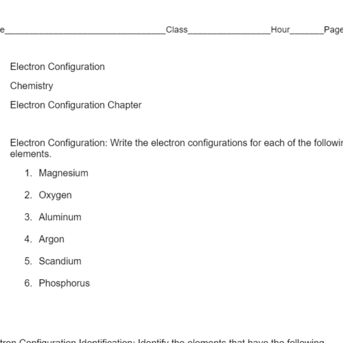 Electron Configuration Practice's featured image