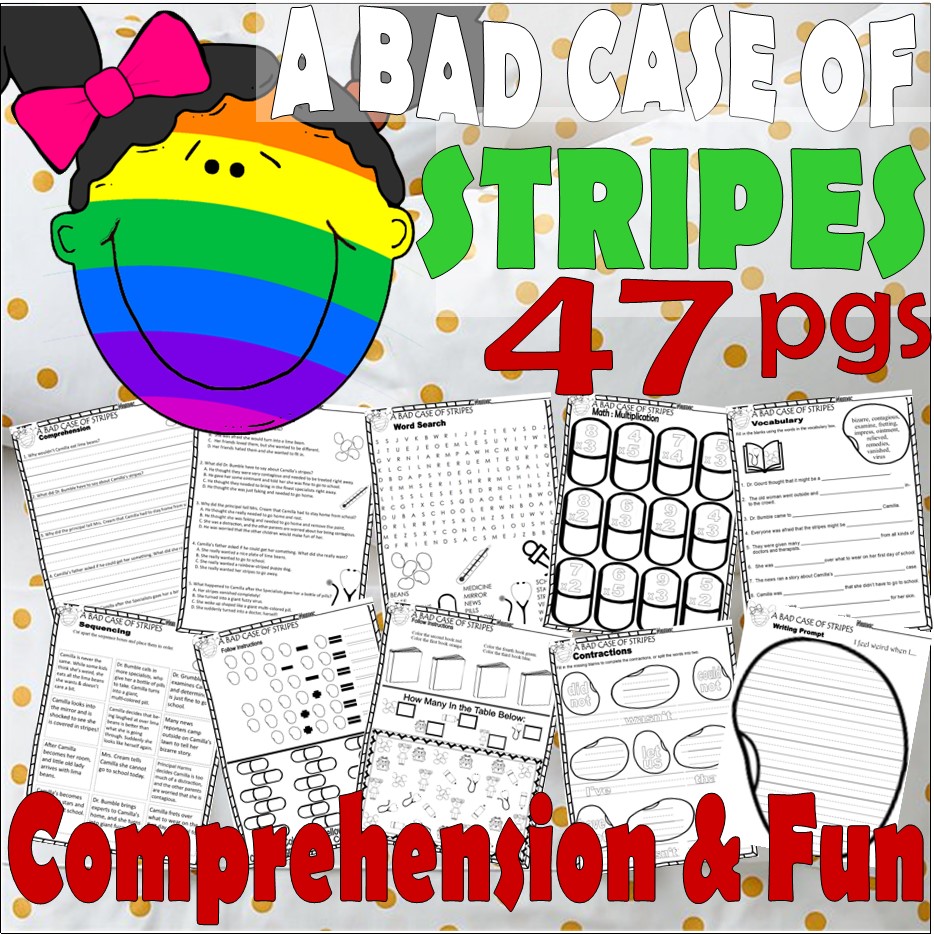 A Bad Case of Stripes Back to School Read Aloud Book Companion Reading ...