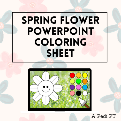 Spring Flowers PowerPoint Coloring Sheet's featured image