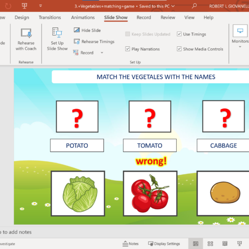 Vegetable Matching PowerPoint Game- Included Multiple Choice Questions, Poems and Stories!'s featured image