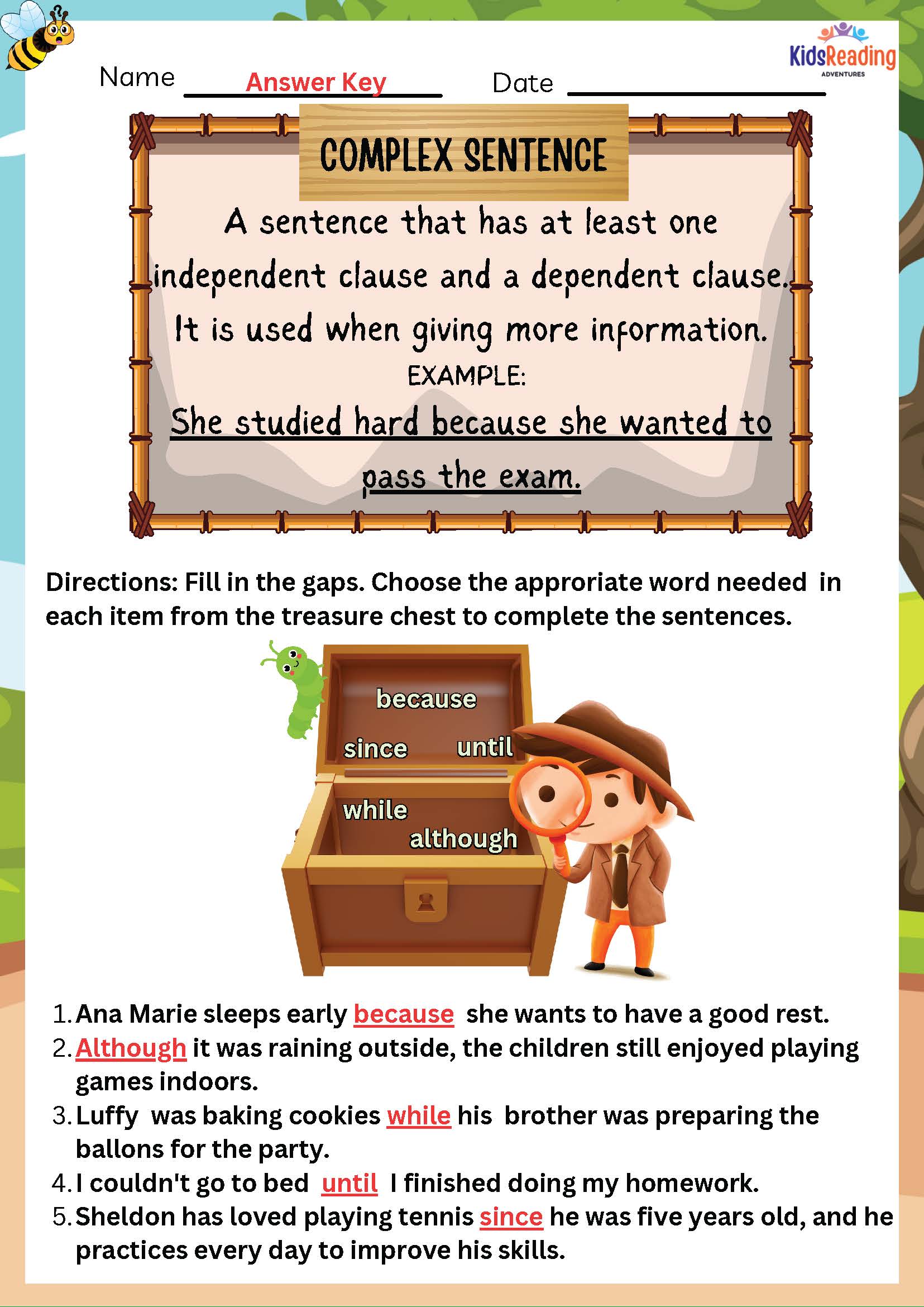 English Language Arts- Sentence Structures - Classful