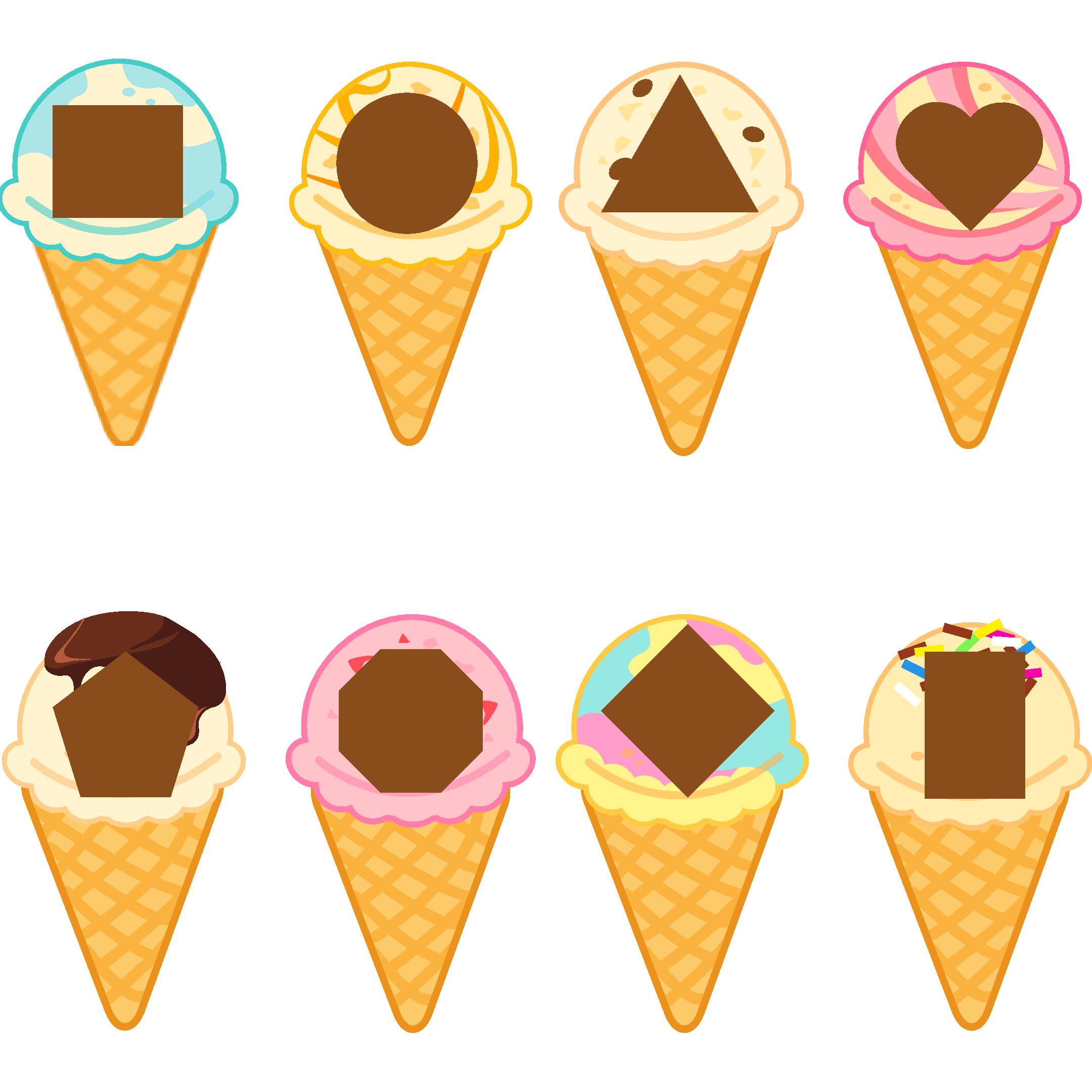 Ice Cream Shape Match FREEBIE!