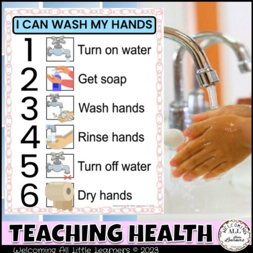 Bathroom Visuals Washing Hands Step Sequence Visuals Poster- Personal ...