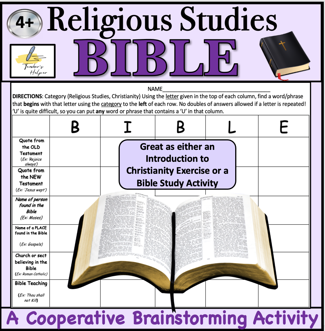 bible-a-religious-studies-christian-cooperative-brainstorming-activity-4-classful