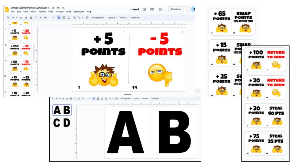 7th Math Unfair Review Game (Algebraic Reasoning) - Classful