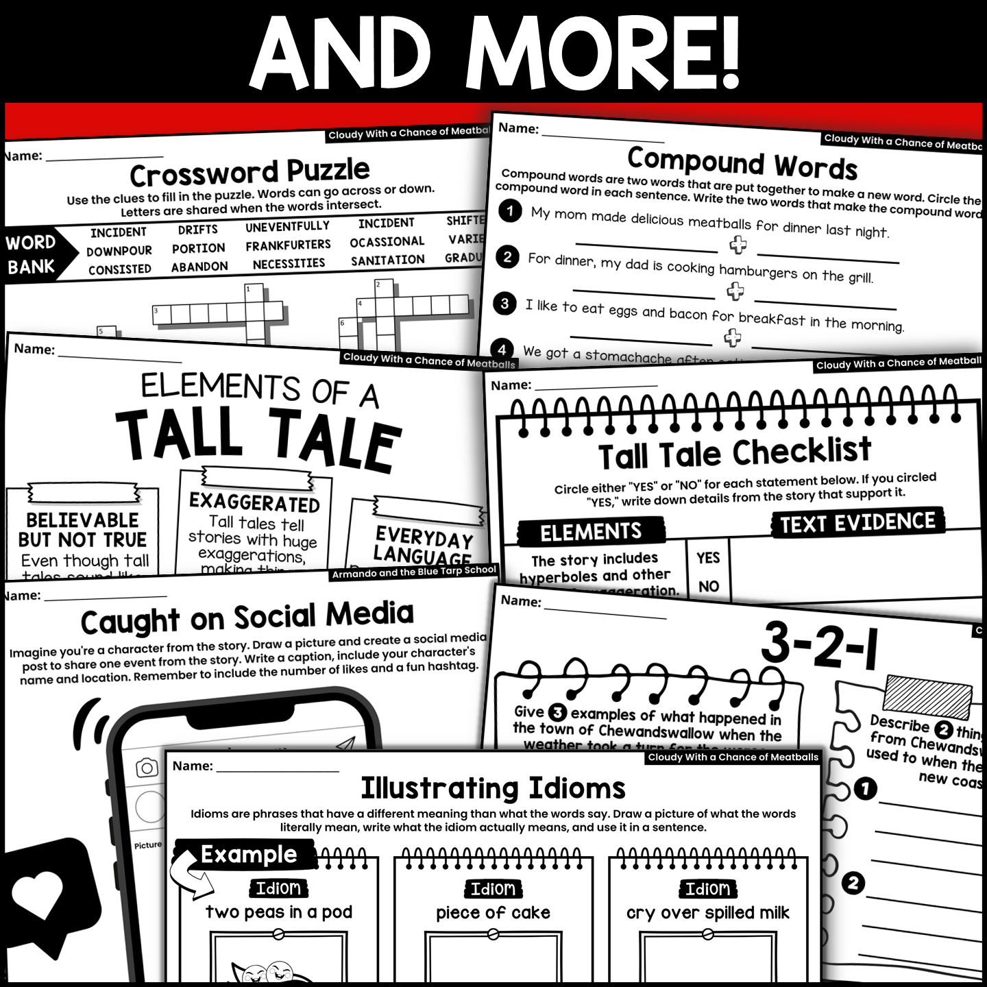 Cloudy with a Chance of Meatballs Read-Aloud Activities and Book Companion  - Classful, image size:1440x1440