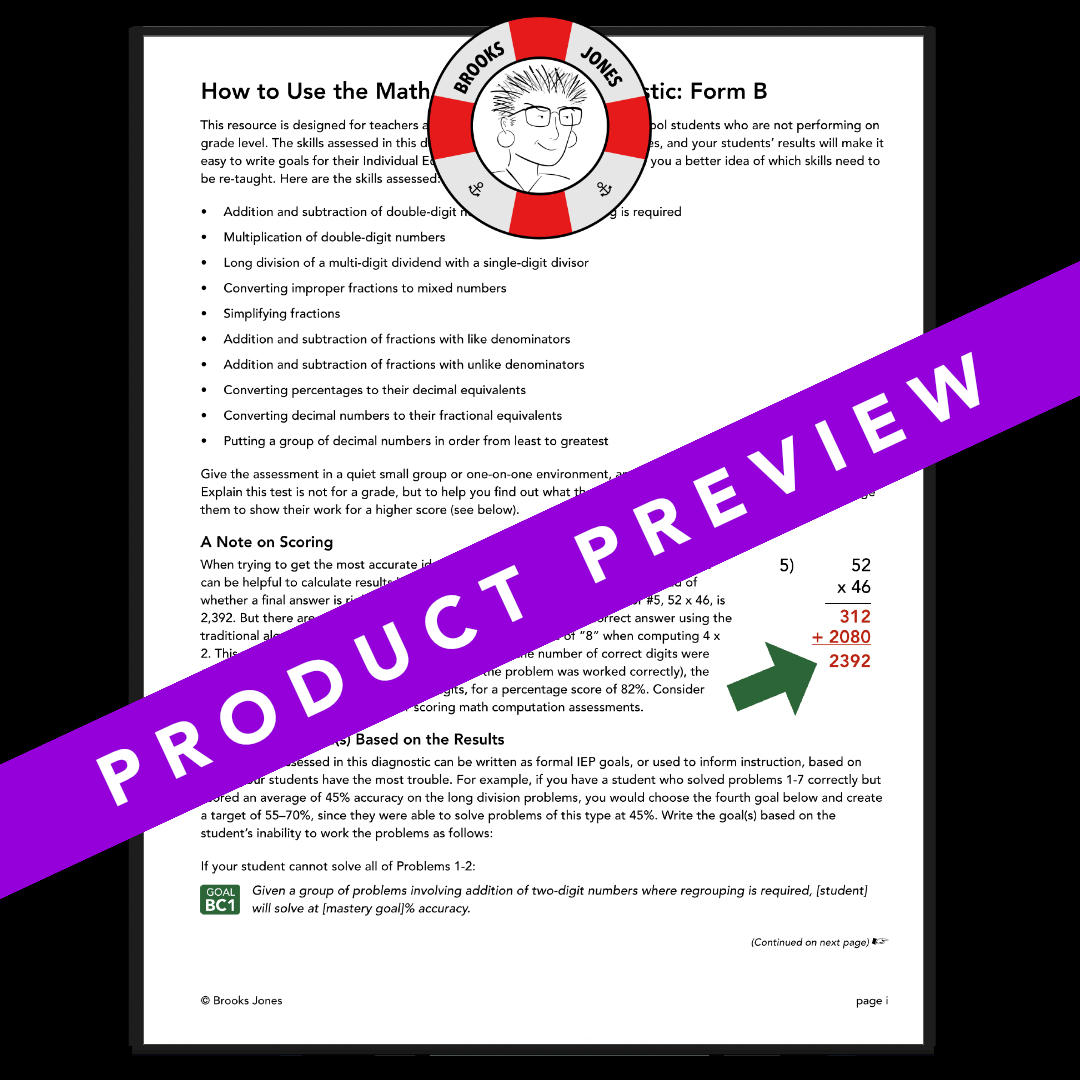 math-calculation-diagnostic-assessment-and-goal-writing-tool-middle-school-classful for Free Printable Diagnostic Math Assessment Math Calculation Diagnostic Assessment and Goal-Writing Tool- Middle School - Classful for Free Printable Diagnostic Math Assessment