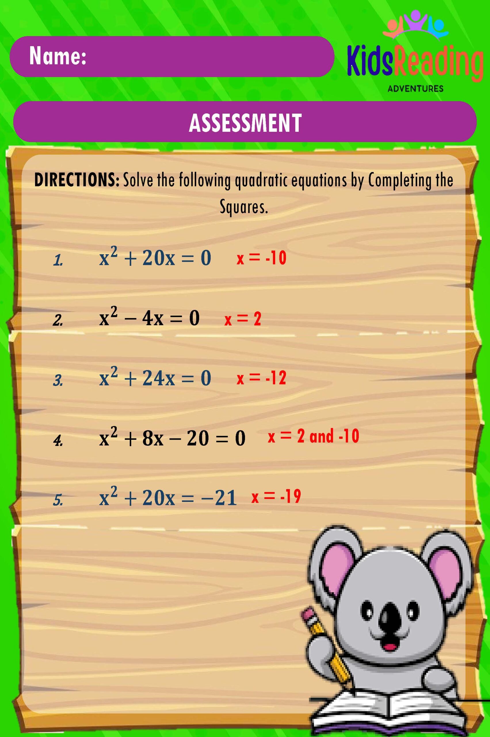 Math- Introduction to Quadratic Equations - Classful