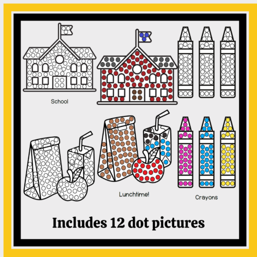 Fine Motor Dot Q-Tip Painting | Back to School Theme - Classful