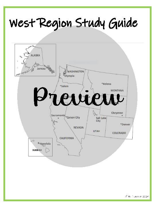 United States and Capitals Maps and Study Guides only! - Classful