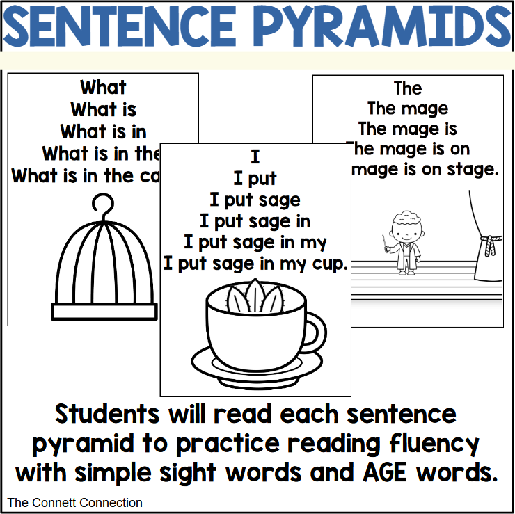 Age Example Words AGE Words Fluency Activities - Classful