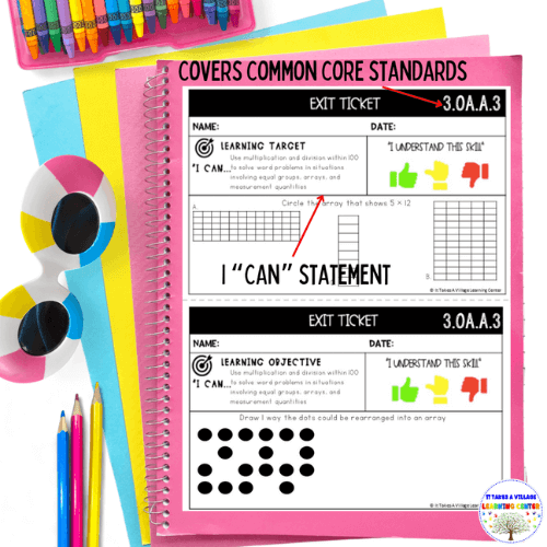 3rd Grade Math Multiplication Exit Ticket - Classful