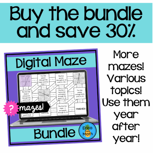 Graphs of Absolute Value Functions Digital Maze Activity - Classful