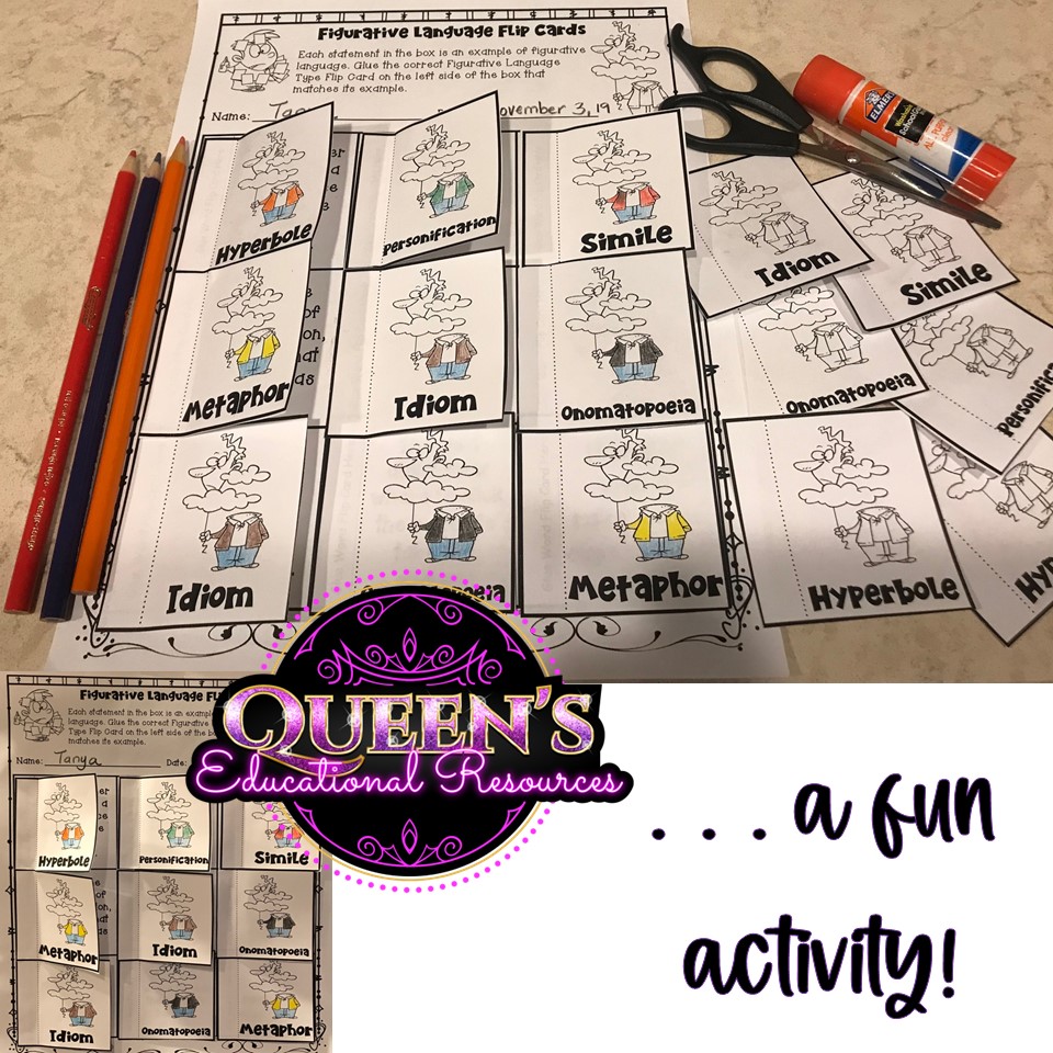 Figurative Language Interactive Activity | Figurative Language Worksheets -  Classful, image size:960x960