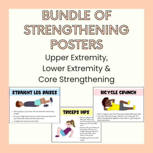 Bundle of Strengthening Posters | Upper Extremity, Lower Extremity ...