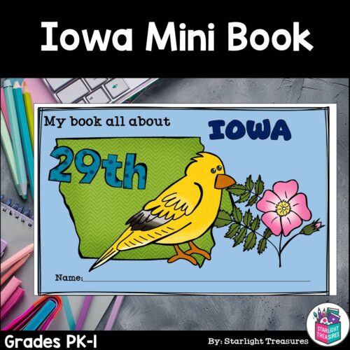 Iowa Mini Book for Early Readers - A State Study - Classful