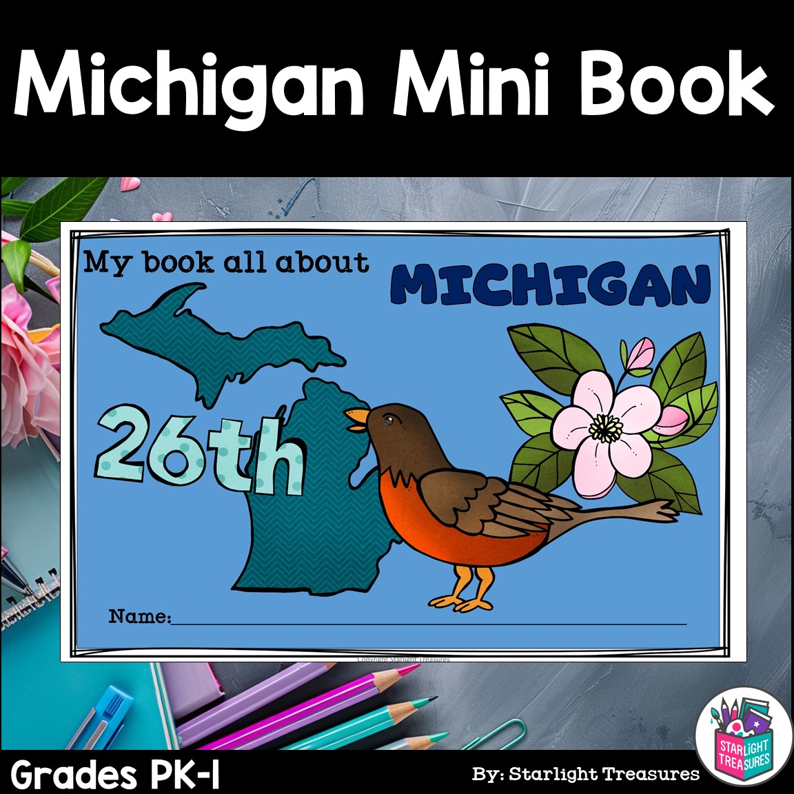 Michigan Mini Book for Early Readers - A State Study - Classful