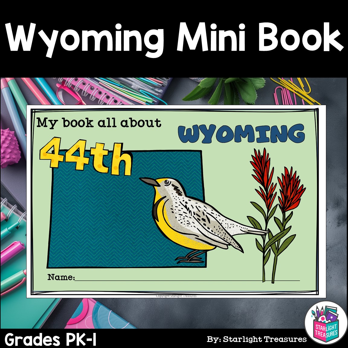 Wyoming Mini Book for Early Readers - A State Study - Classful