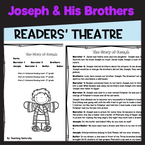 Joseph Bible Story Readers' Theatre Paly Script (2nd, 3rd, 4th, & 5th grades)'s featured image