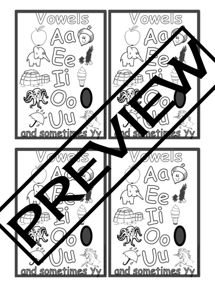 Phonics Anchor Chart - Vowels - Long and Short Sounds - Classful