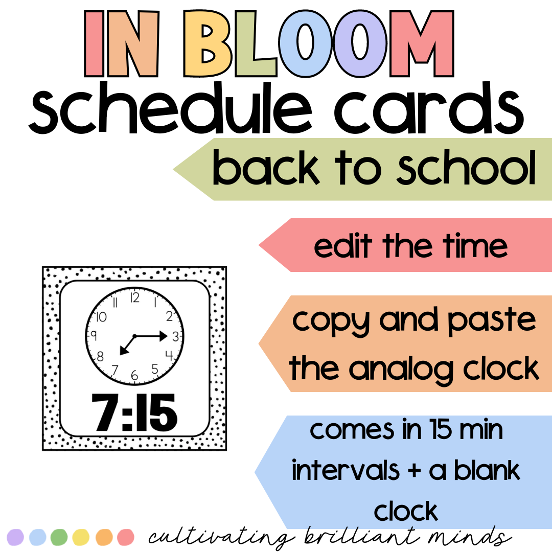 Editable Daily Schedule Cards | Back to School | Classroom Decor - Classful
