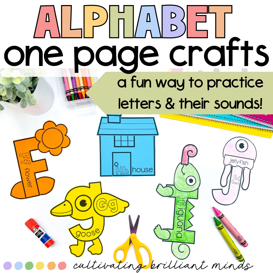 Kindergarten A to Z Alphabet Crafts Printable Worksheets Uppercase ...