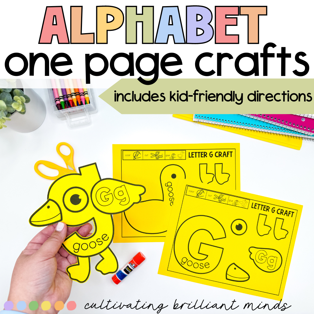 Kindergarten A to Z Alphabet Crafts Printable Worksheets Uppercase ...
