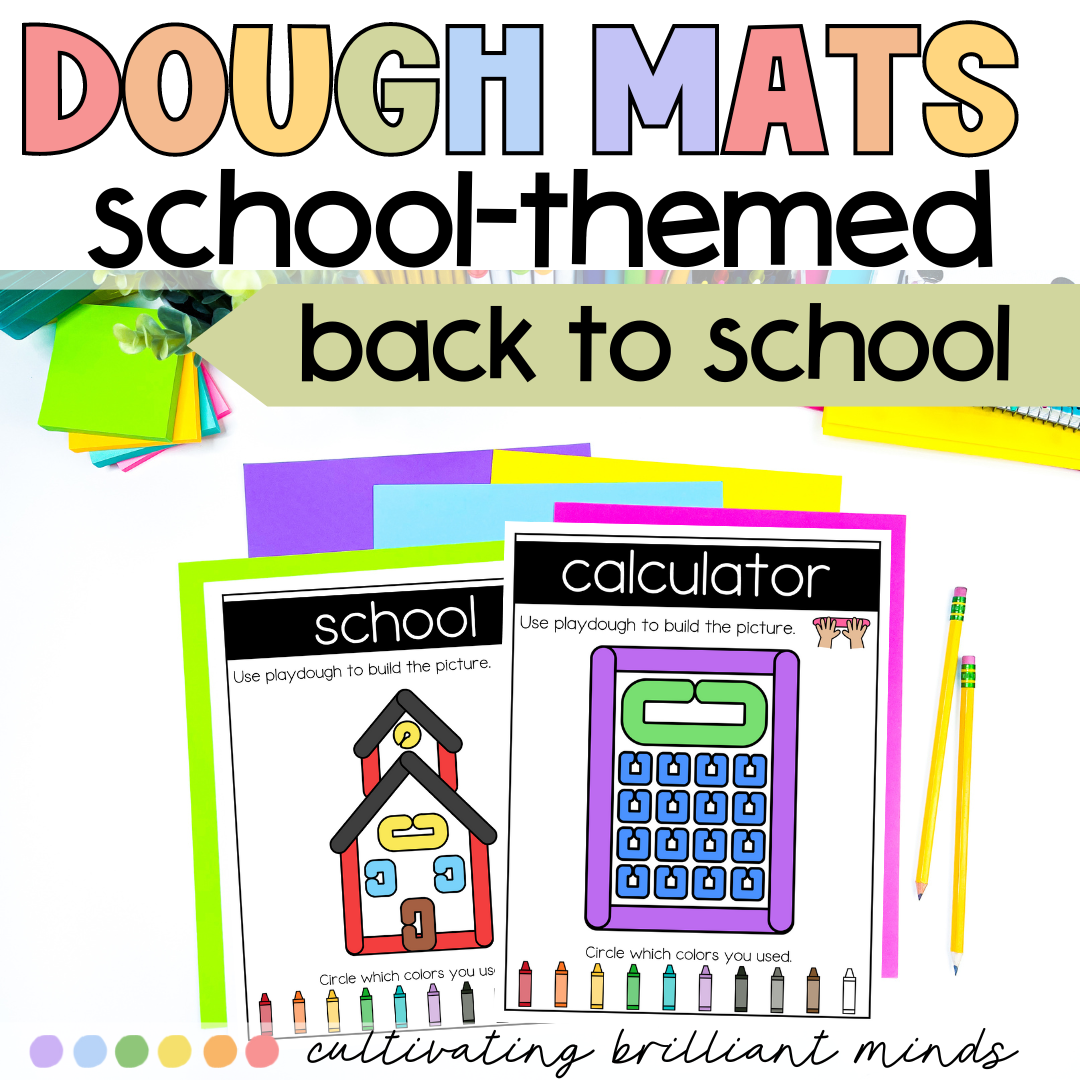 Back to School Dough Mats | Fine Motor Skills | Playdough Activities ...