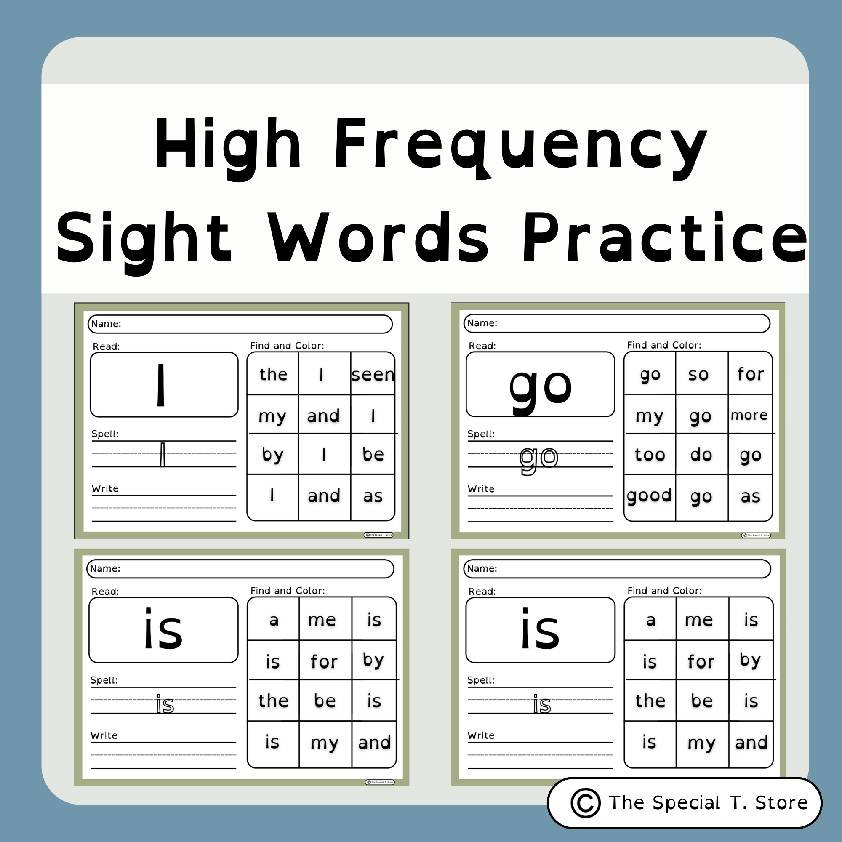 Sight Words Practice Worksheets | Autism & Dyslexia-Friendly | K-2 Literacy - Classful for Free Printable Dyslexia Worksheets Pdf