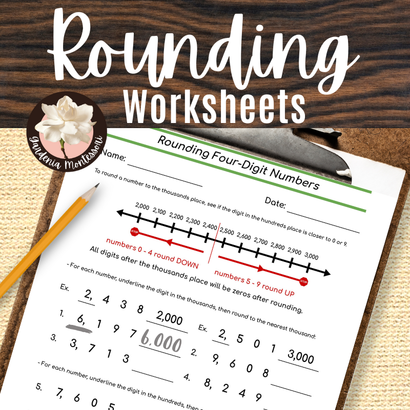 Rounding to the Nearest 10 and 100, 1000 Montessori Rounding to the Nearest 1000
