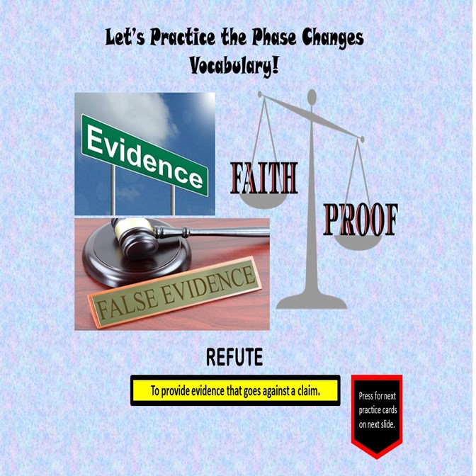 Science Phase Changes Vocabulary Interactive Review - Classful
