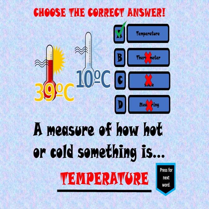 Science Phase Changes Vocabulary Interactive Review - Classful