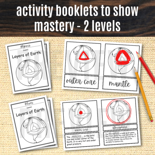 Layers of the Earth Montessori Cards and Printable Booklets ...