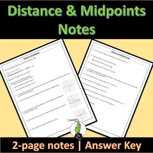 Distance and Midpoint Guided Notes | Tools for Geometry Unit - Classful