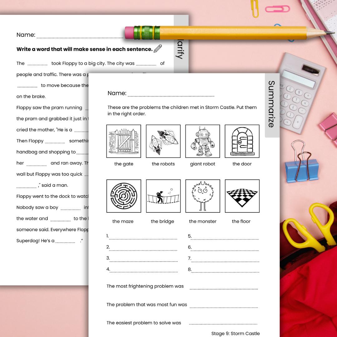 Oxford Reading Tree Level 9 Comprehension Worksheets ORT - Classful