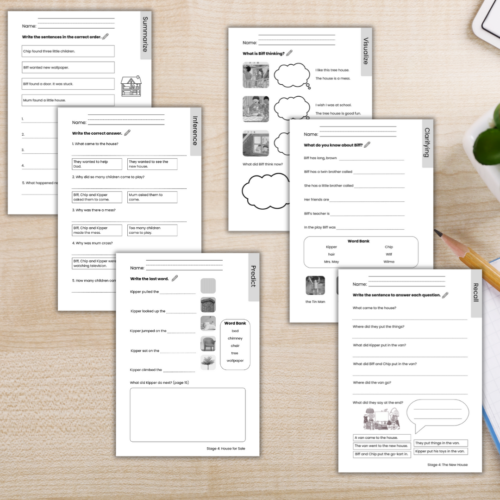 Oxford Reading Tree Level 4 Comprehension Worksheets ORT - Classful
