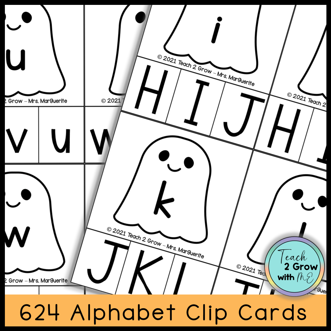 Halloween Letter Recognition Clip Cards BUNDLE - Classful