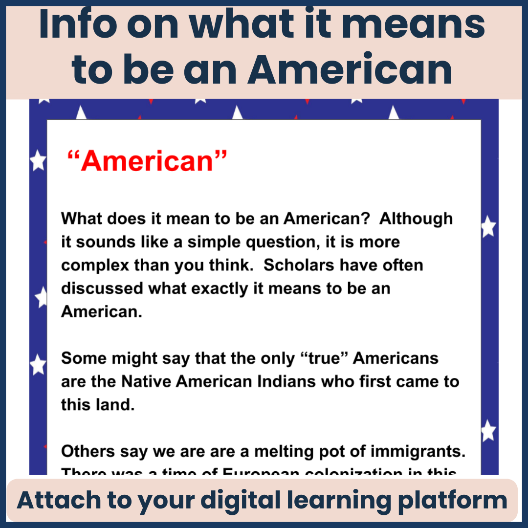 Back to School Activity for Middle School American History - Classful